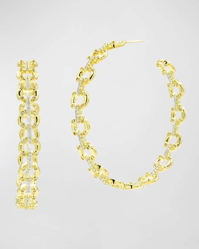 Chain-Link Hoop Earrings